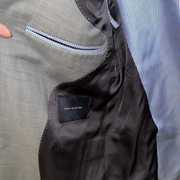 Tommy Hilfiger Gray Wool Blazer Suit Jacket Size 40R - Picture 7 of 9